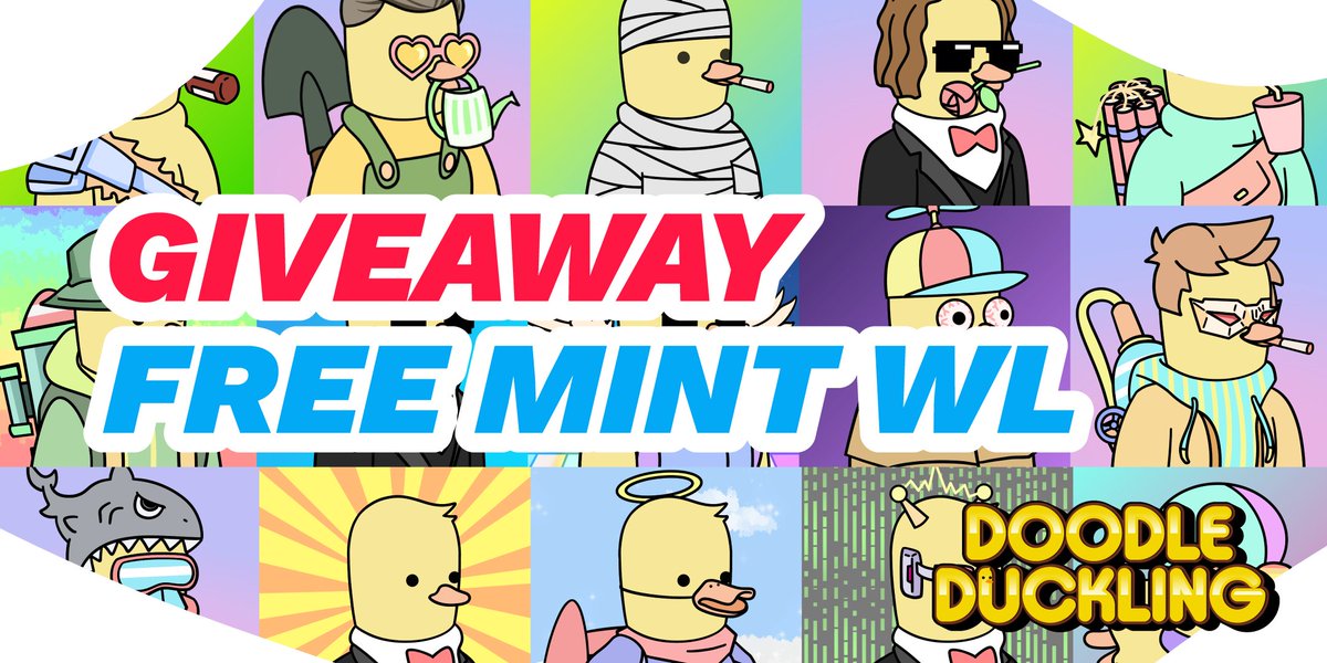 DoodleDuckling's tweet photo. Quack-a-doodle-doo! Giving away 3 FREE MINT WL for our PFP NFTs (mint price 0.06ETH)! 

- Follow @DoodleDuckling
- RT, Like &amp; Comment with your Duckling Stamp screenshot
- Join https://t.co/pAaElVzWp0
- Fill in https://t.co/IwJUw8uNMb

Ends in 48 hrs. 

#NFTgiveaways #NFTgiveaway https://t.co/x6MphKxp1d