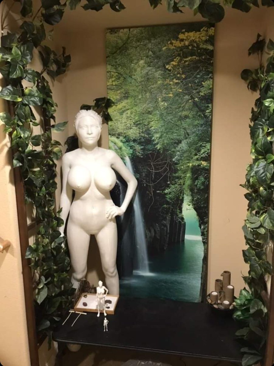 RealSexyCyborg's tweet photo. Sure you're cool but are you life size naked 3D printed Naomi in your living room cool😎 https://t.co/A6phCGH7hj