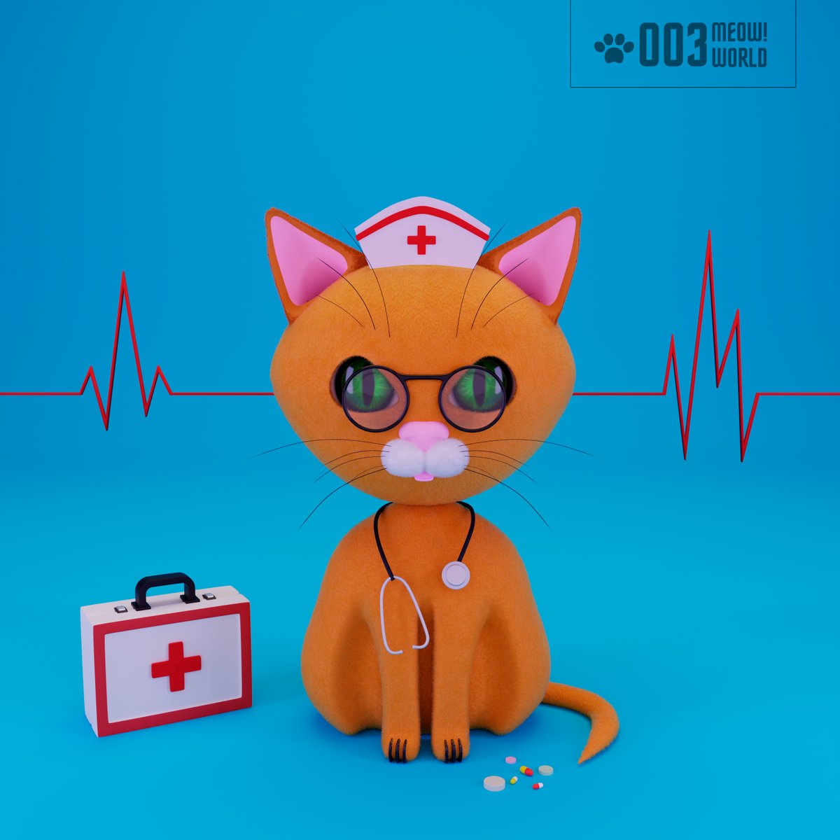 Meow_World_'s tweet photo. 🙌Hello #NFTCommumity 

😺This is Michelle. She works as a surgeon at a local hospital. She loves her job even though she rarely sees her family because of it.

https://t.co/CzXZ1bqfNV

#Singular #RMRK2 #NFT #nftart #NFT #nftart #NFTartist https://t.co/KnYfyAvphs