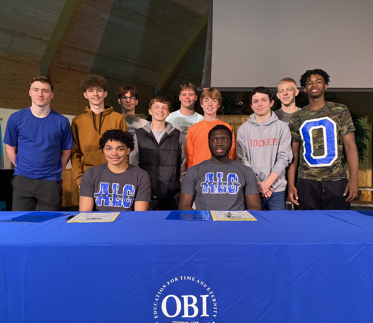 obibasketball's tweet photo. “OBI is very proud of Isaiah and Kazim. Their hard work in the classroom and on the court has resulted in this opportunity to receive an education at Alice Lloyd College, a great Christian institution.” - Mr. Gritton, President of OBI #GodsGlory #WeareONEida https://t.co/lJOAb8eLS1