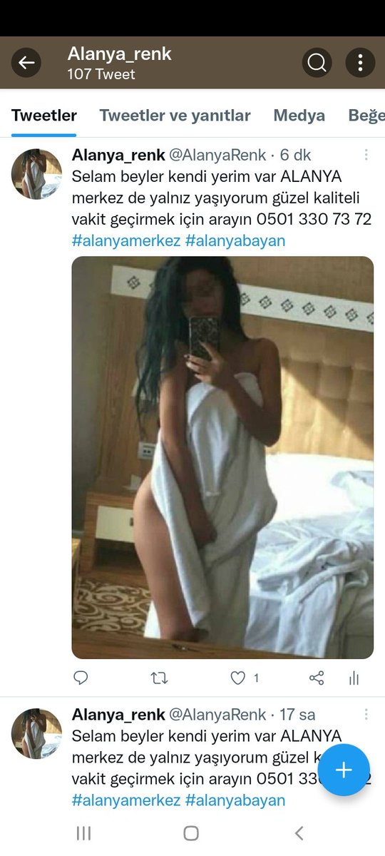 Selam beyler kendi yerim var ALANYA merkez de yalnız yaşıyorum güzel kaliteli vakit geçirmek için arayın 0501 330 73 72 #alanya