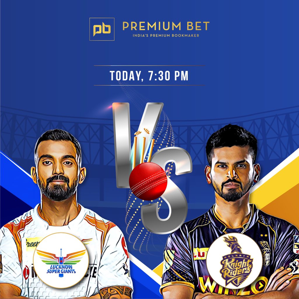PBExch's tweet photo. Kolkata Vs Lucknow 🏏

Win big with us everyday.

#kolkataknightriders #lucknowsupergiants #kolkata #lucknow #cricket #ipl #cricketlovers #cricketmerijaan #matchday #2022 https://t.co/ndI2U6h0dI