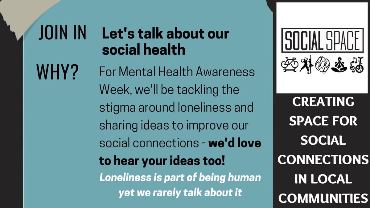 OurSocialSpace's tweet photo. Let’s Talk Social Health - every day this week during #MentalHealthAwarenessWeek we’ll be busting myths on #Loneliness &amp; sharing resources on how to feel more connected to your community and get more socially active.
Follow us/comment to join the conversation!
#IveBeenThere https://t.co/jhOqurqpBh