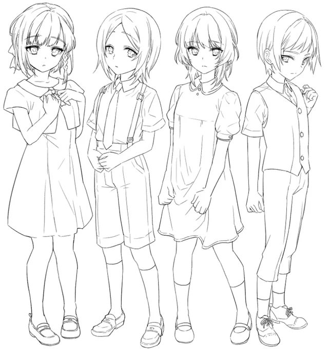 ざくざくっと線画まで 