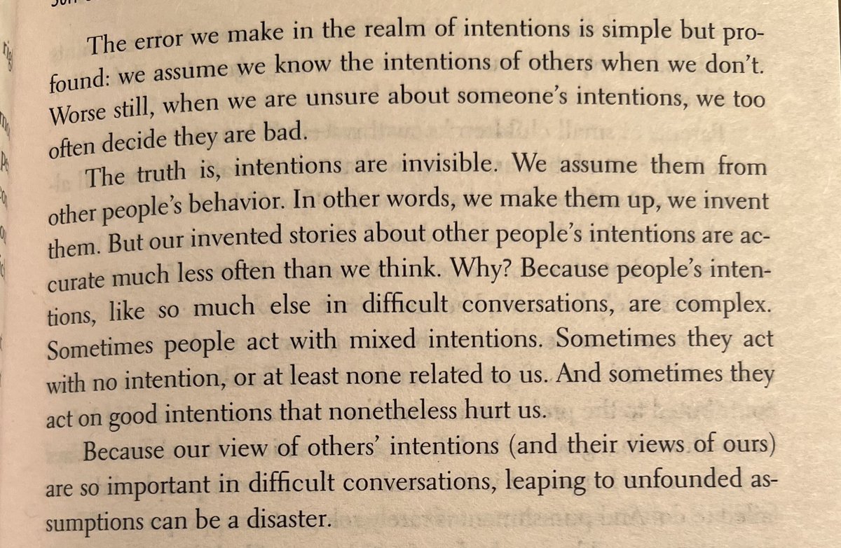 LisaVFields's tweet photo. Reading a book called Difficult Conversations by the folks at the Harvard Negotiation Project and this part is gold. https://t.co/CEjthnImGW