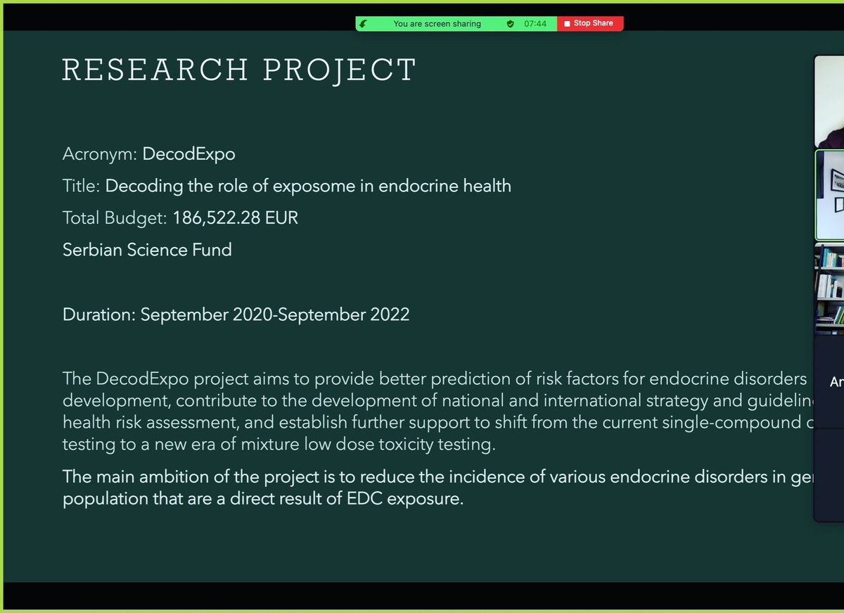 So proud to be the member of #EDC interest group led by one of the greatest scientists in the field <a href="/leotrasande/">Leo Trasande, MD, MPP</a> 
Yesterday, I had an opportunity to shortly present our <a href="/DecodExpo/">DecodExpo</a> project and talk about our endeavours to ensure better media coverage of this topic.