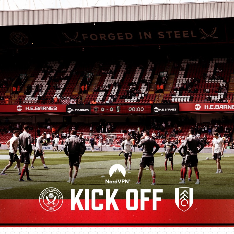 SheffieldUnited's tweet photo. 0' Underway at Bramall Lane!

𝐂𝐎𝐌𝐄 𝐎𝐍 𝐔𝐍𝐈𝐓𝐄𝐃!! ⚔️

🔴 #SUFC 0-0 #FFC ⚫️