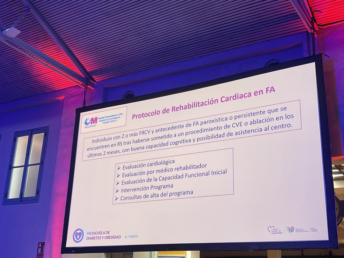 almucastro01's tweet photo. Presentado protocolo de obesidad + postablaciòn FA de #RhCardiaca #HospitalLaPaz en #7EDOSEC
Reducción de peso fundamental en la prevención de recurrencias de FA https://t.co/bXaHKKEKPk