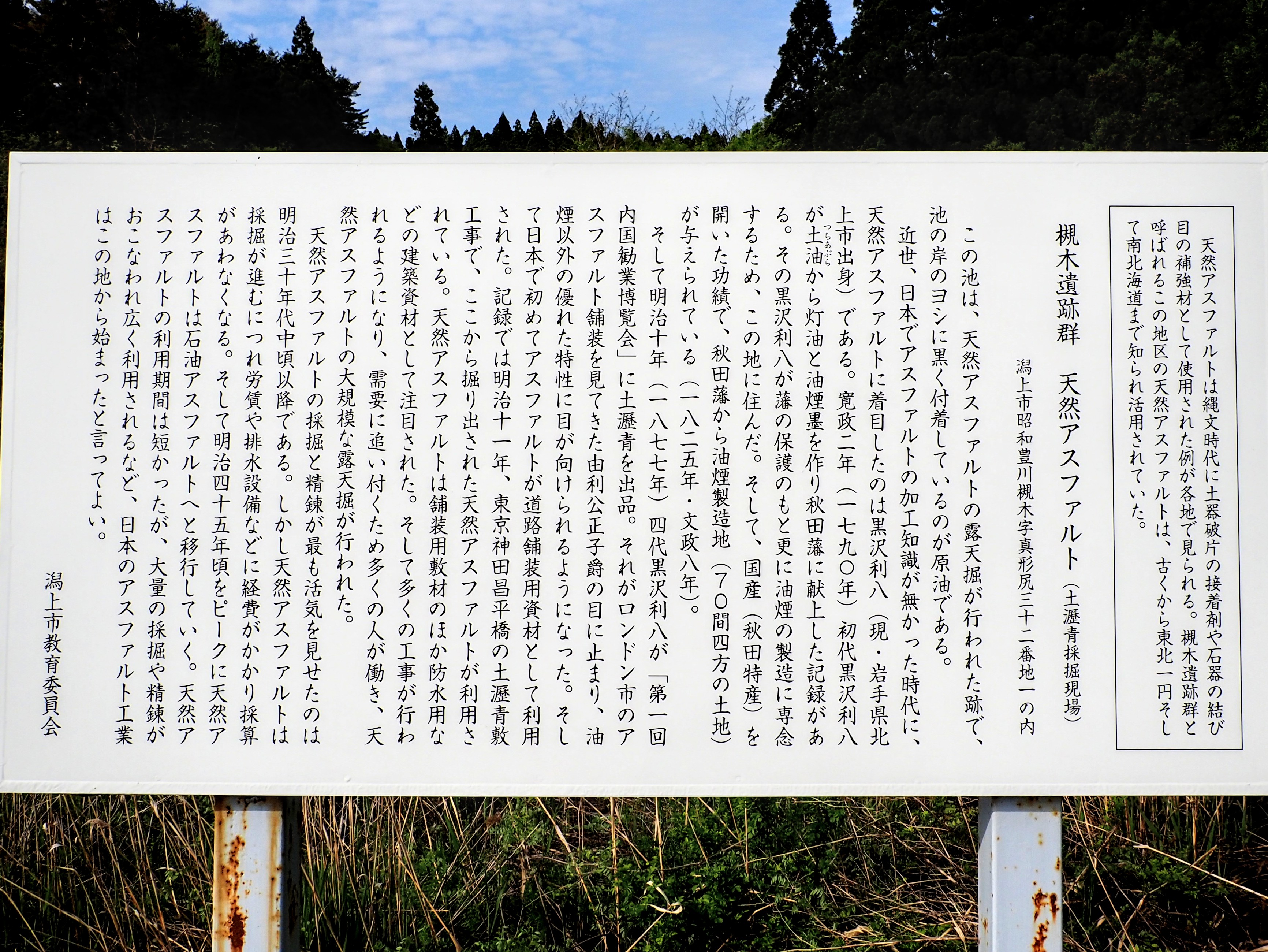 Nakai 土瀝青 天然アスファルト 採掘跡 日本初のアスファルト舗装 神田川の昌平橋 に用いられた T Co Vmxeovu8ju Twitter