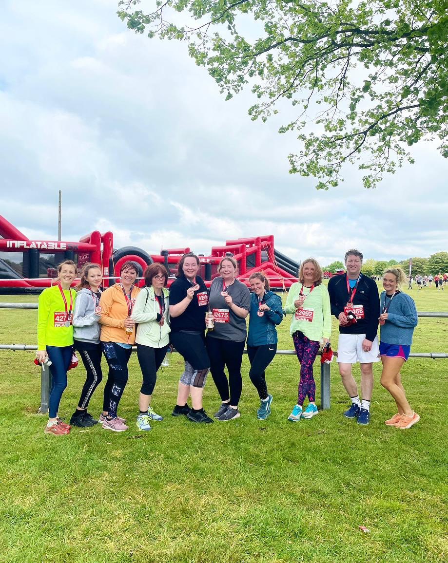 Congratulations and well done to the members of Norfolk and Waveney LMNS team who completed the Norfolk inflatable 5k today! #teamwork #teambonding