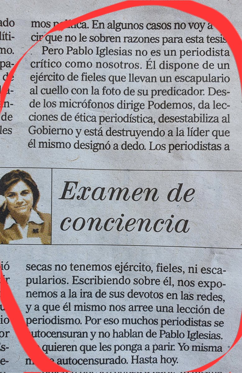 gerardotc's tweet photo. Igual no os habíais dado cuenta, pero, si os fijáis, los periodistas de los grandes medios nunca critican a Pablo Iglesias. Es porque tienen miedo de hacerlo. Hoy @LuciaMendezEM ha dicho basta. Una postura valiente. Heroica, diría yo. https://t.co/hbRrC5WlUW