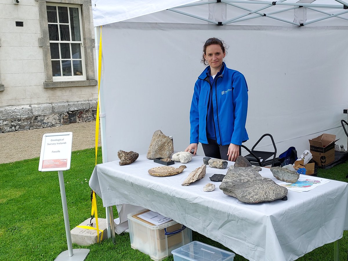PierceSiobhan's tweet photo. Analuisa, Ted and Aoife of @GeolSurvIE with science experiments and lots of activities @NMIreland #geologyrocks family Open Day https://t.co/tT9Nwu6zJs