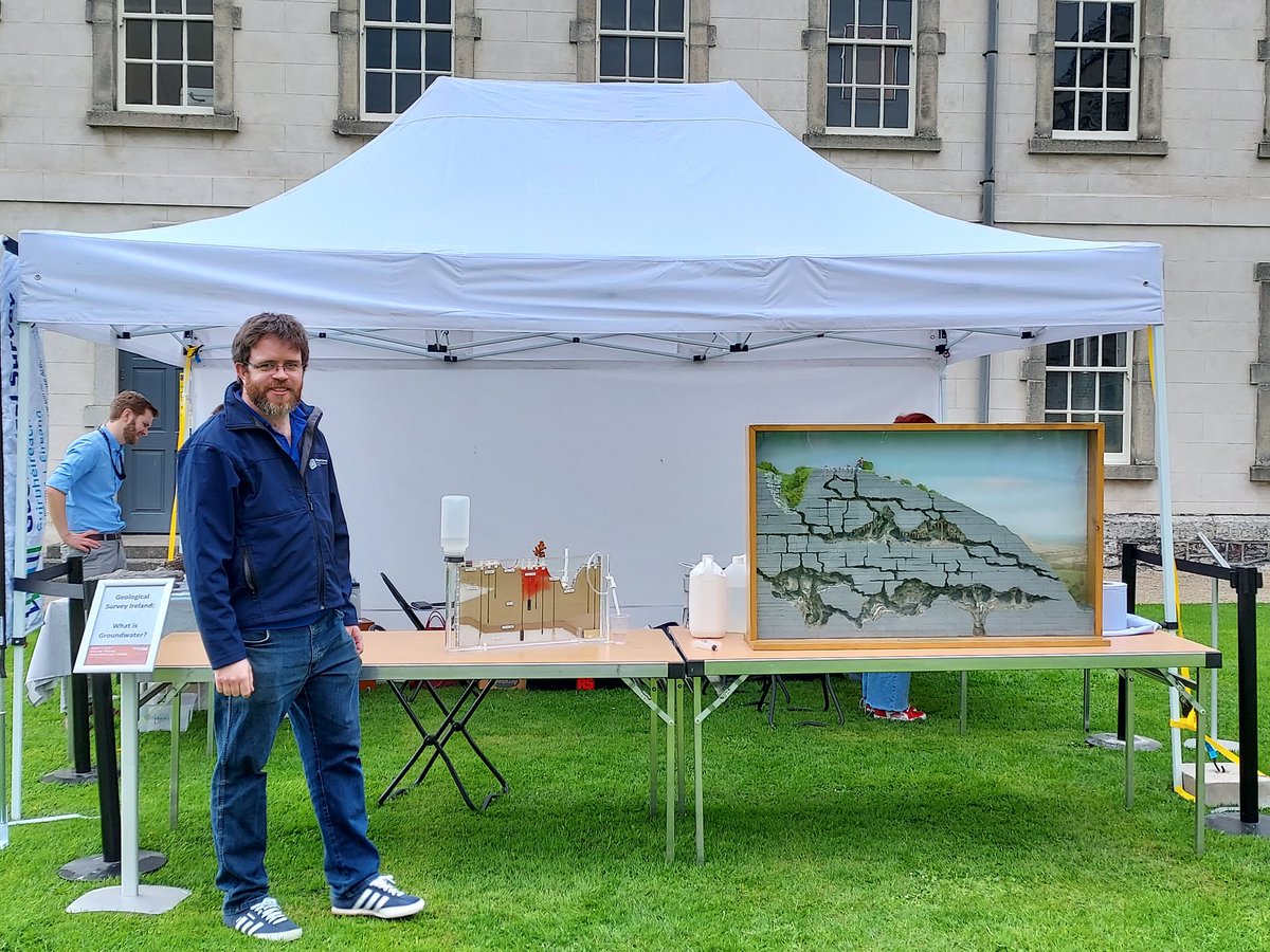 PierceSiobhan's tweet photo. Analuisa, Ted and Aoife of @GeolSurvIE with science experiments and lots of activities @NMIreland #geologyrocks family Open Day https://t.co/tT9Nwu6zJs