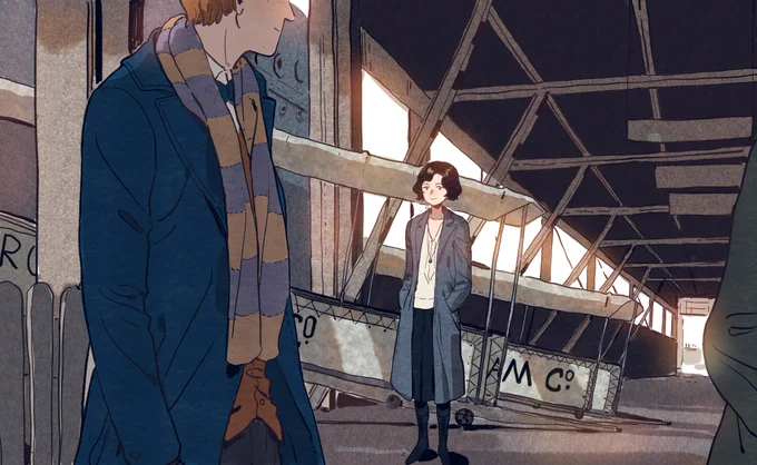 #newtina #FantasticBeasts 没搬在推特上的总之是2018年时候画的老图(老图再发发 