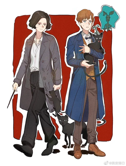 #newtina #FantasticBeasts 没搬在推特上的总之是2018年时候画的老图(老图再发发 