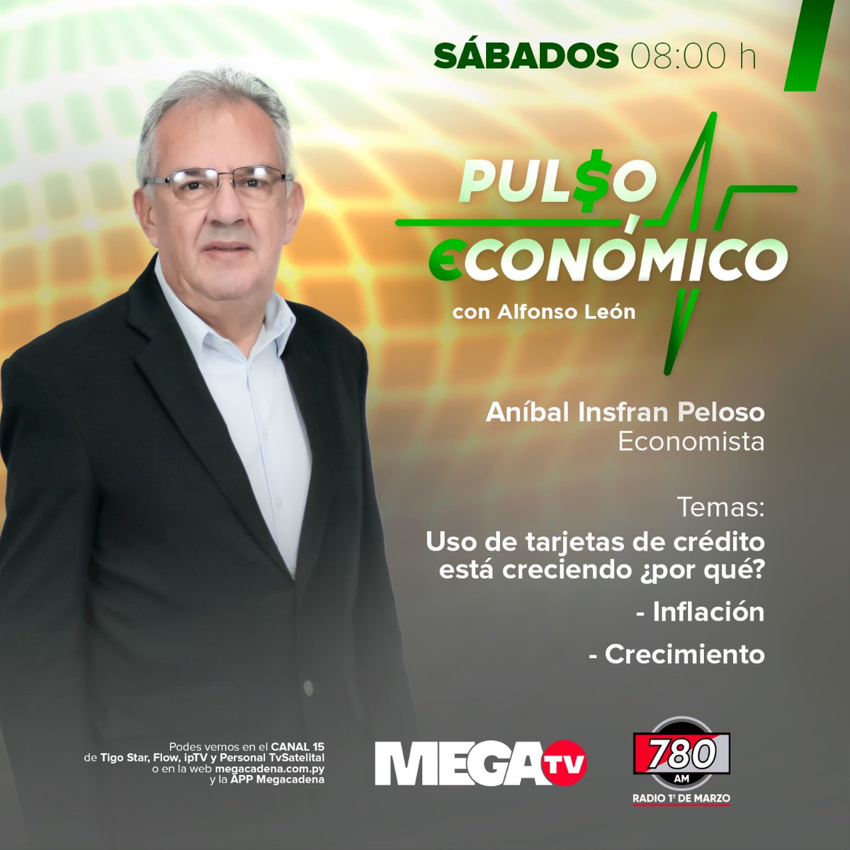 AlfonsoLen's tweet photo. No te pierdas desde la 08:00 por @780AM y @megatvpy https://t.co/wti4ZfGYnT