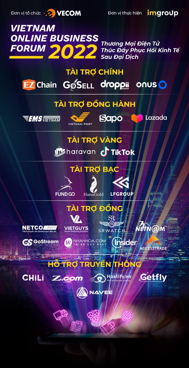 XyrosVelthorne's tweet photo. ✨🎉 EZChain🤝Vietnam E-Commerce Association.
✨ EZChain is very pleased to become the main sponsor of the VIETNAM ONLINE BUSINESS FORUM 2022 event.
👉Let's follow the development steps of EZChain to see the application of blockchain in practice.
#EZC #EZCHAIN https://t.co/g4ruXnYFdw