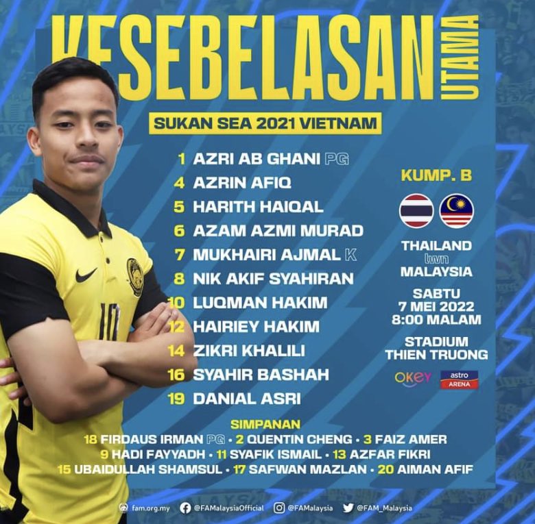 FlashSukan's tweet photo. Aum! #sukansea2021 #MASvsTHAI https://t.co/7amKQe8zhG