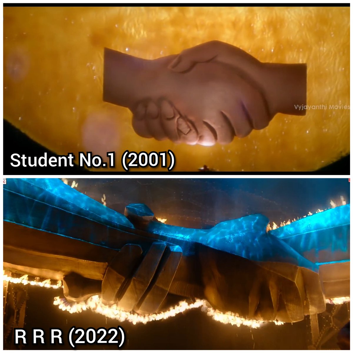 Balasub38391907's tweet photo. From #StudentNo1 (2001)
To #RRRMovie (2022)
@ssrajamouli 🤝 Audience
#FilmDirector #TeluguCinema #దర్షకధీరుడు #Visionary #GOAT #CinemaMagician #SomethingSpecial #SureSuccess
@VyjayanthiFilms @RRRMovie @DVVMovies
@SSRajamouli_FC @RajamouliTrends https://t.co/oce85N3xoa