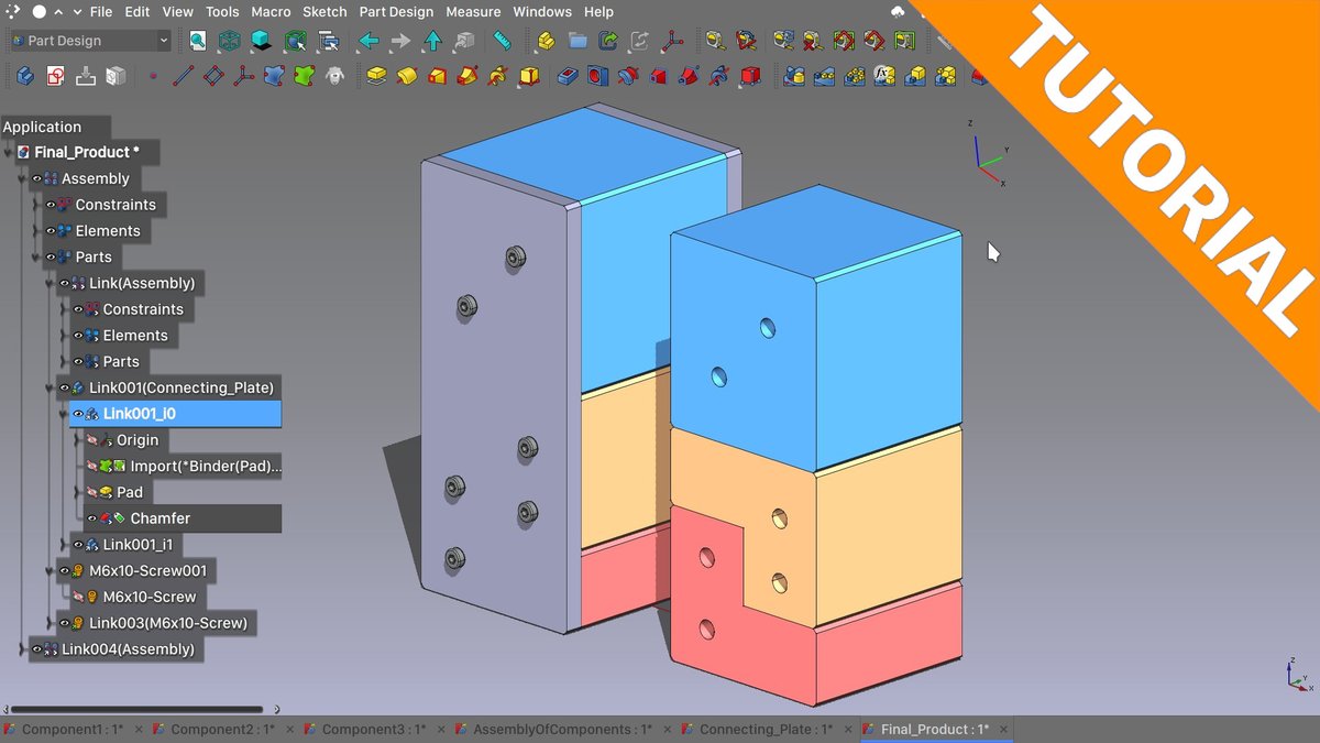 OficineRobotica's tweet photo. [LinkStage3] I listened to user feedback and decided to do another "In context modelling tutorial". Simplified version.
Watch it here:
https://t.co/up8nfPpvvK

#FreeCAD #LinkStage3/#LinkDaily #tutorial #MadeWithFreeCAD #fc3d https://t.co/VJtcMcQHSR