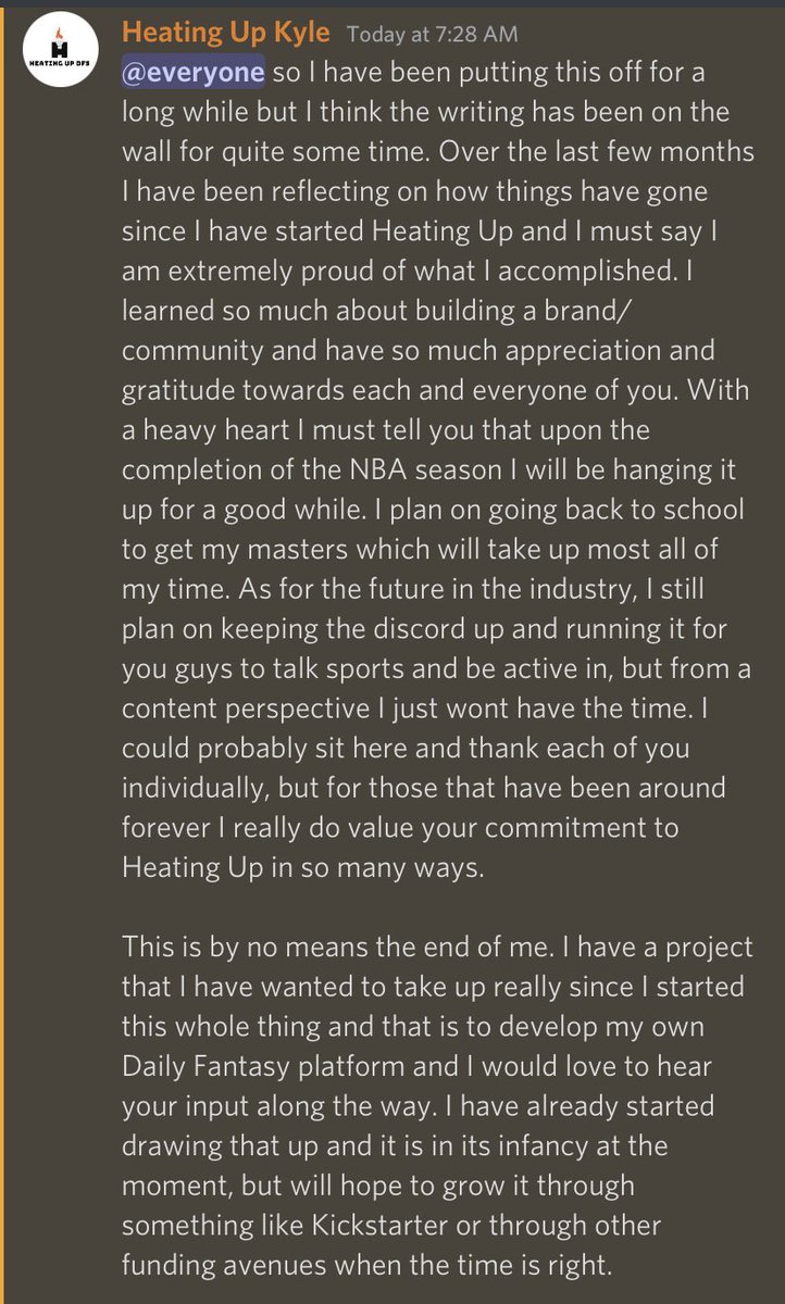 TapInFantasy's tweet photo. 😢 It has been a pleasure 🙏🏻 https://t.co/YaUH4QPez5