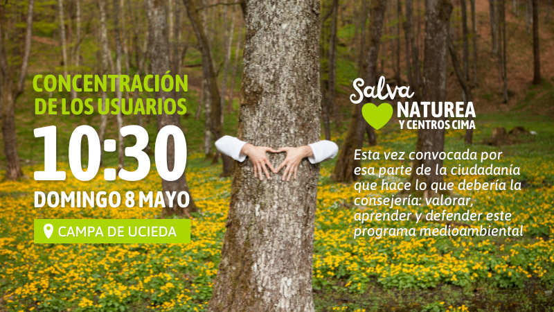 Mañana nos vemos en la campa de Ucieda, a las 10.30 para mostrar nuestro apoyo y destacar la necesidad de dar continuidad a los proyectos, tal como vienen desempeñando su función.
#SalvarNATUREAycentrosCIMA 💚😉¿Vienes?