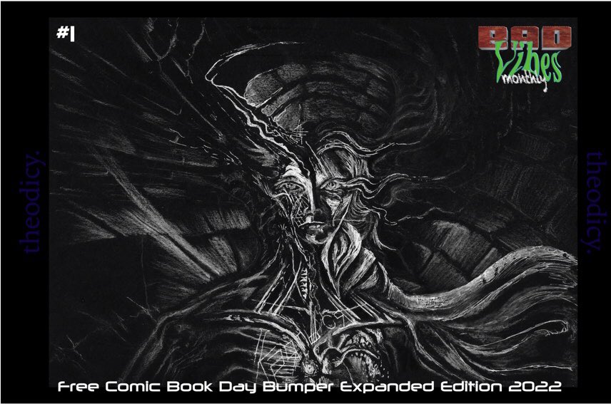 leechristian69's tweet photo. Grab @theodicycomics #badvibes issue 1 bumper edition FREE featuring 30 pages of indie writers and artists stories (including me - 2 accompanying songs free on @Bandcamp too!) Grab it here: 

https://t.co/j4iJ9GLNcY

#FreeComicBookDay #freecomicbookday2022 #indiecomics #freecomic https://t.co/q8TVMUbo7q