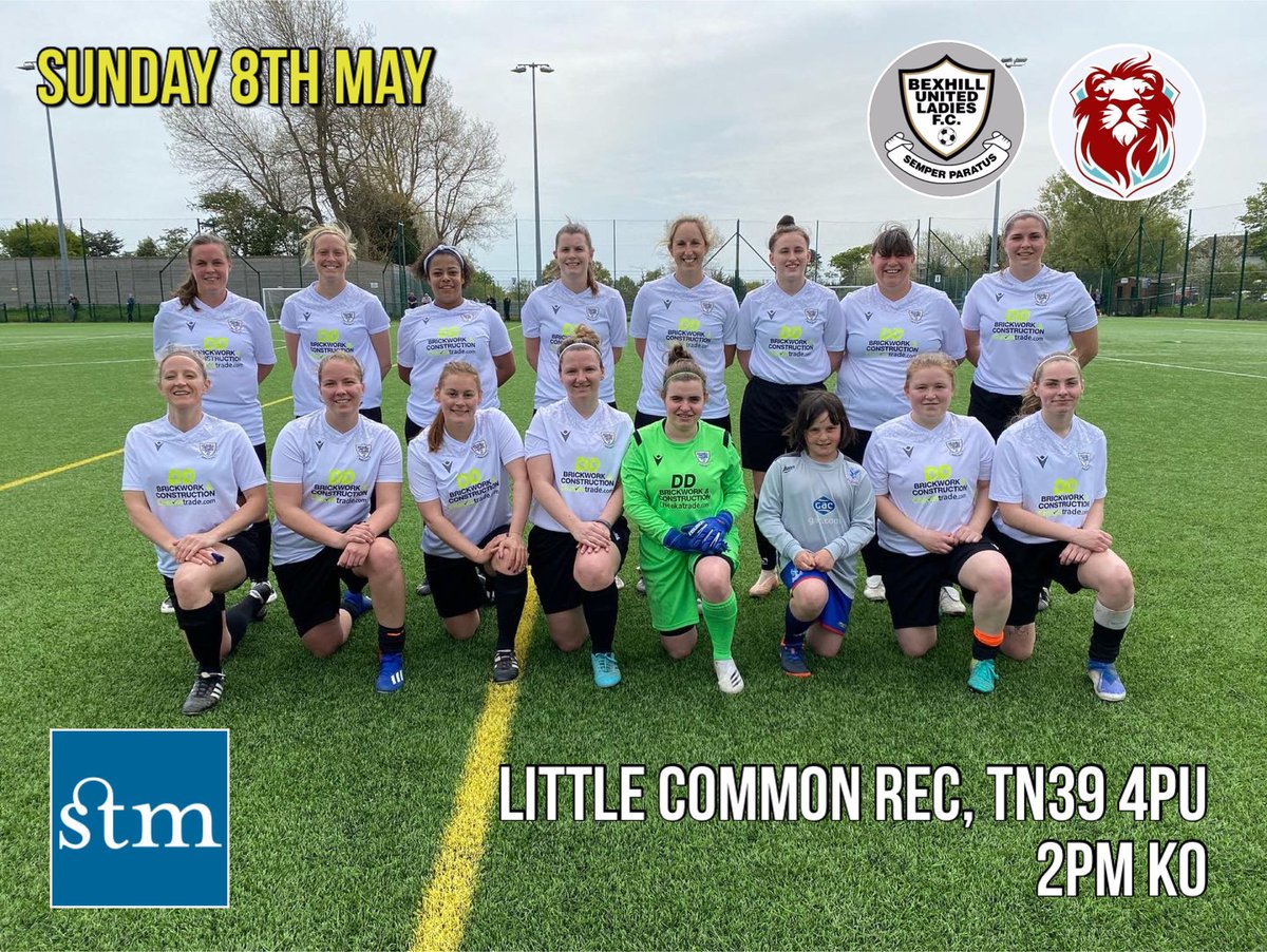 BexhillUtdLFC's tweet photo. #Bexhill United LFC (8/5) We host @HastingsUFCW in our last league game of the 21/22 season.

Free entry - we are collecting voluntary donations for St Michael’s Hospice on the gate.

#BULFC https://t.co/JkXSvKTeJT