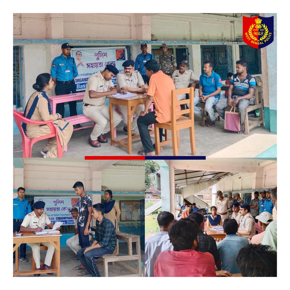 WBPolice's tweet photo. থানা থেকে বাড়ির পথে ! #চলছে
বসিরহাট পুলিশ জেলার অধীনস্ত স্বরুপনগর থানা @BasirhatCrime কর্তৃক আয়োজিত বিভিন্ন পুলিশ সহায়তা বুথের একটি ঝলক। আমরা আপনাকে সহায়তা করতে এবং আপনার সমস্যাগুলি সমাধান করতে আরও এক ধাপ এগিয়েছি।
#WBPoliceOnDuty #WestBengalPolice4U #BasirhatPD #WBP https://t.co/Rd5dQuLIAG