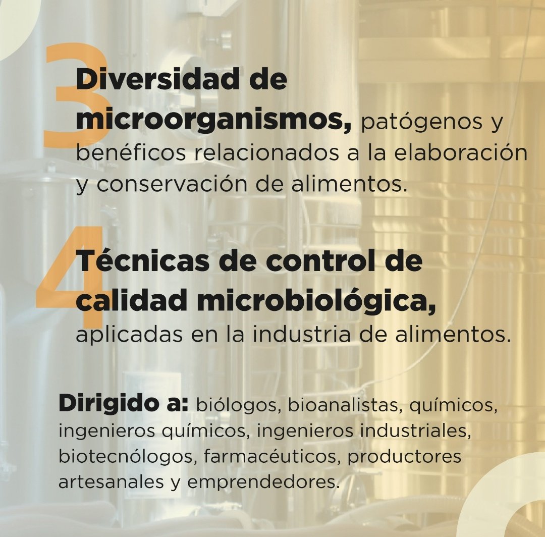 Nuestro curso de microbiología de alimentos es una oportunidad para mejorar tu desempeño y la elegibilidad laboral, para profesionales de este importante sector industrial.
Pronto una nueva edición de esta interesante formación. Atentos!
#microbiologia #industriaalimentaria