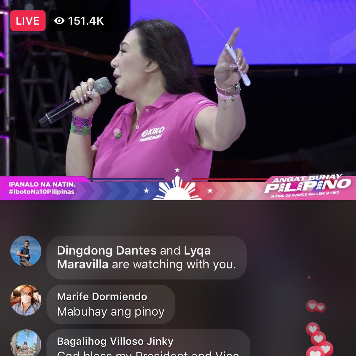 GineerKev's tweet photo. Consistent talaga tong si idol @dingdongdantes always sa Live ng kakampink rallies 👍

#MakatiIsPink 
#Ipana7oNa10ParaSaLahat 
#PilipinasIsPink 
#LeniKikoMitingDeAvance 
#LeniKikoAllTheWay2022 https://t.co/35hT0Mr6tg