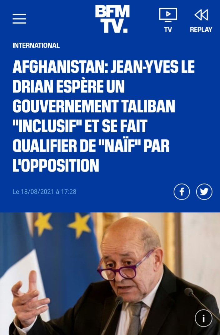 AlexVilp's tweet photo. L'horreur en #Afghanistan 
Le retour aux ténèbres islamistes pour les femmes notamment. 
Pendant que le regrettable Le Drian fête la réélection de E. #Macron 
Ils se sont trompés sur tout. Et continuent à donner des leçons. Écœurant. https://t.co/bRIEakBJdP