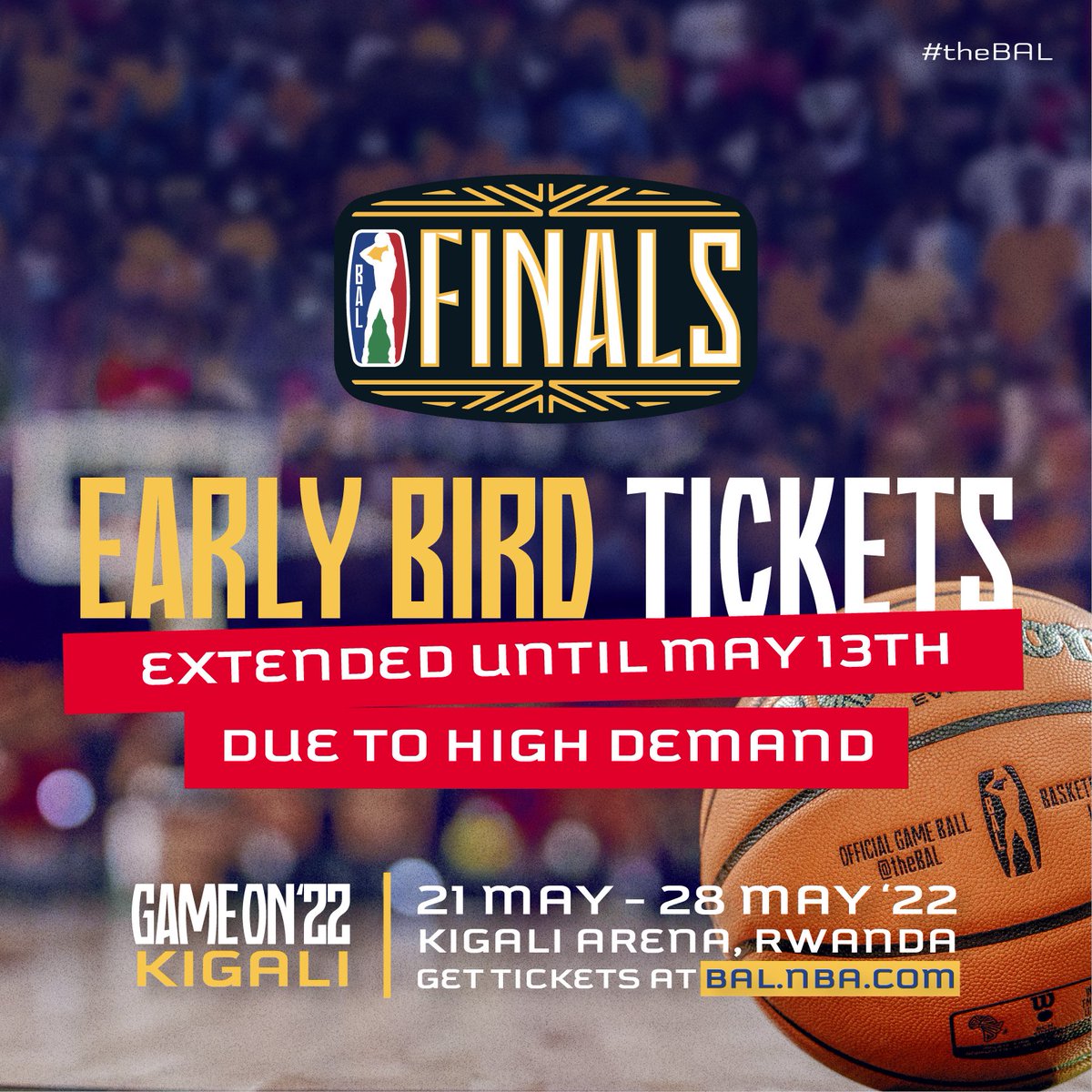 theBAL's tweet photo. DUE TO HIGH DEMAND, EARLY BIRD IS EXTENDED UNTIL MAY 13TH, 2022! GRAB YOURS NOW :
https://t.co/GNBhC7KNfx 🔥🏆 https://t.co/zX4fPeCmmM