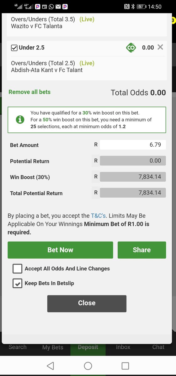 MncediP's tweet photo. I've added the R700 irregular bet and the mobile betslip page layout to show how pressing the close button can glitch and place a bet... https://t.co/XVIyQmIp79