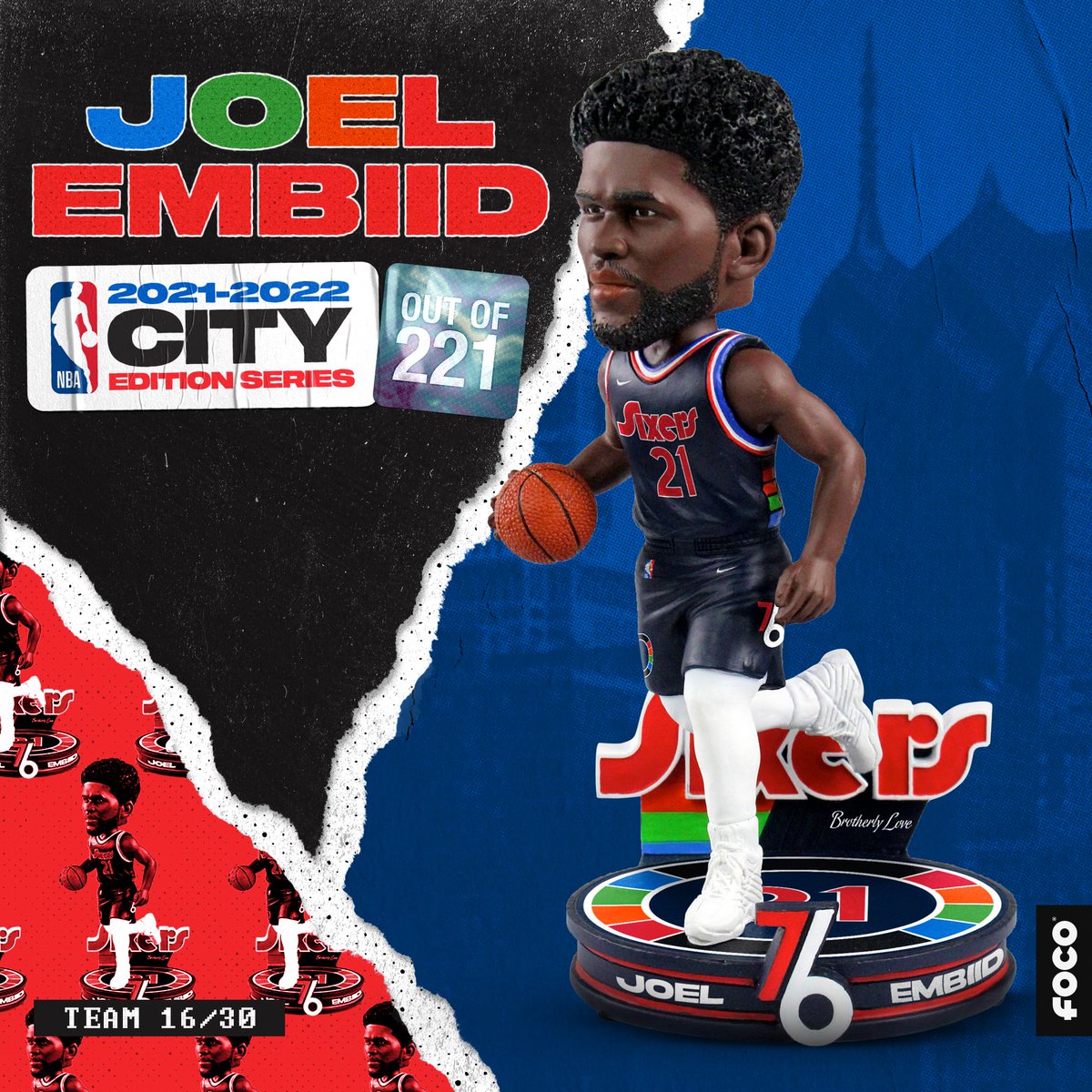 PHLSixersNation's tweet photo. ❗️ #PHLSN GIVEAWAY ❗️

👉Joel Embiid Jersey City Bobblehead👈

1 lucky #Sixers fan will win!

To win 👇
1) RT this tweet
2) FOLLOW @FOCOusa &amp; @PHLSportsNation 

#PhilaUnite | #PHLSportsNation     

👉 Winner announced 5/11-5:00PM EST https://t.co/ODrPS142Pi