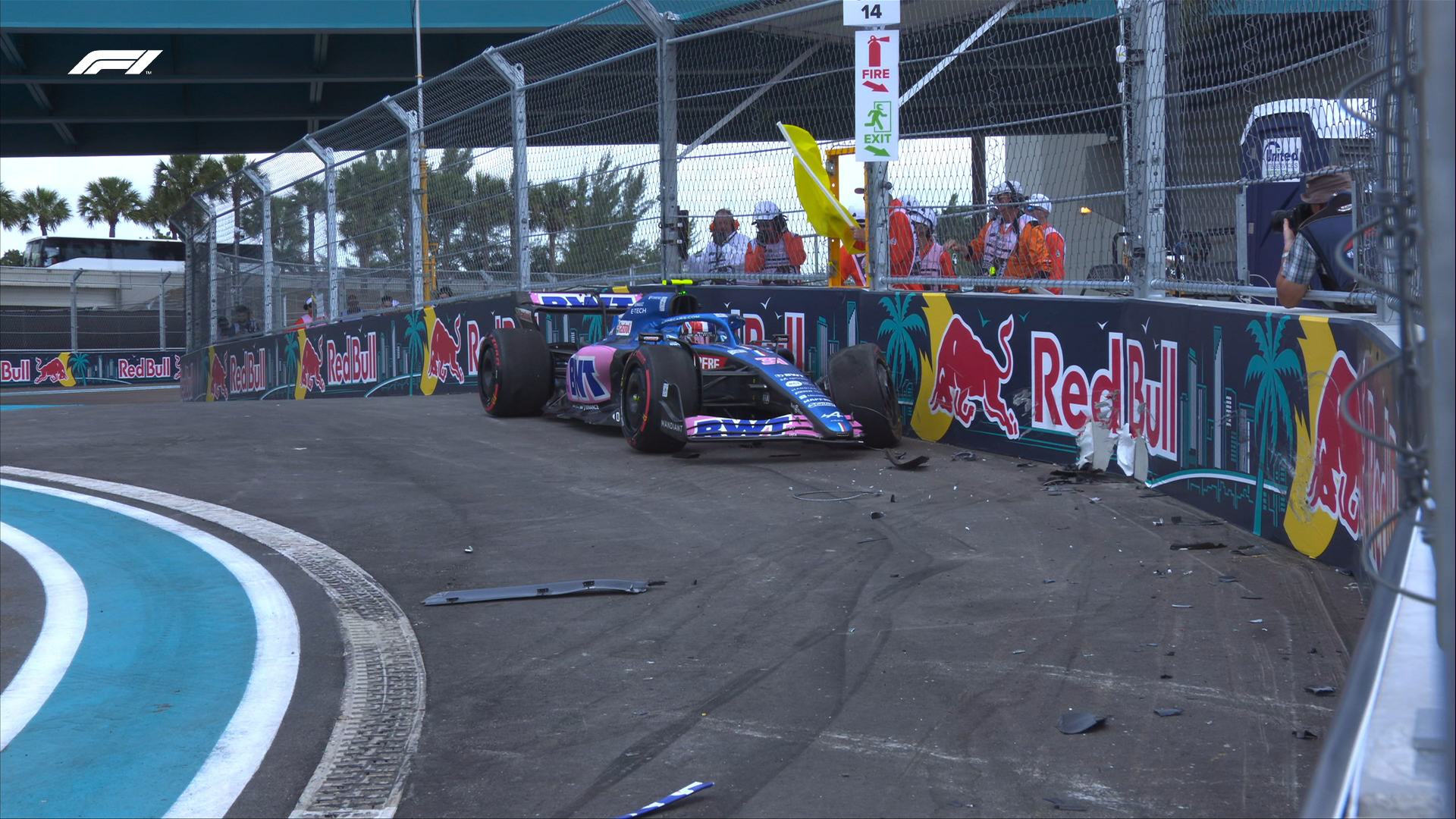 Wypadek Estebana Ocona w 3. treningu przed Grand Prix Miami