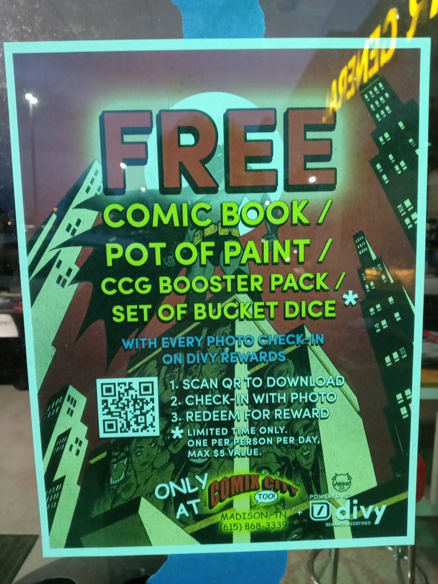ComixCityToo's tweet photo. #fcbd22 free comic book day #divyrewards come and get it https://t.co/nGVio0XeKQ