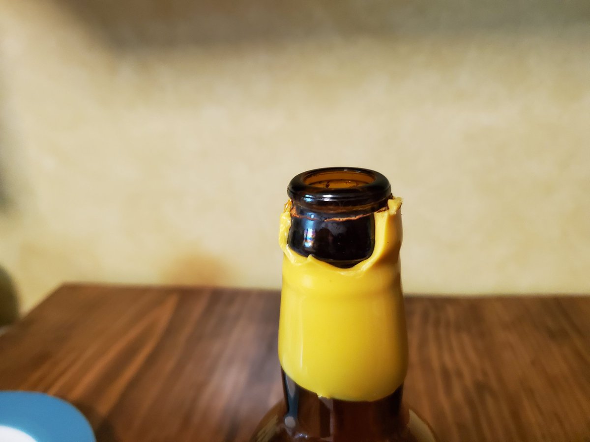 tooweevil's tweet photo. I get breweries like the look of a wax dipped bottle but it is such a pain to get open. #beerproblems https://t.co/lZZQWfbT0V