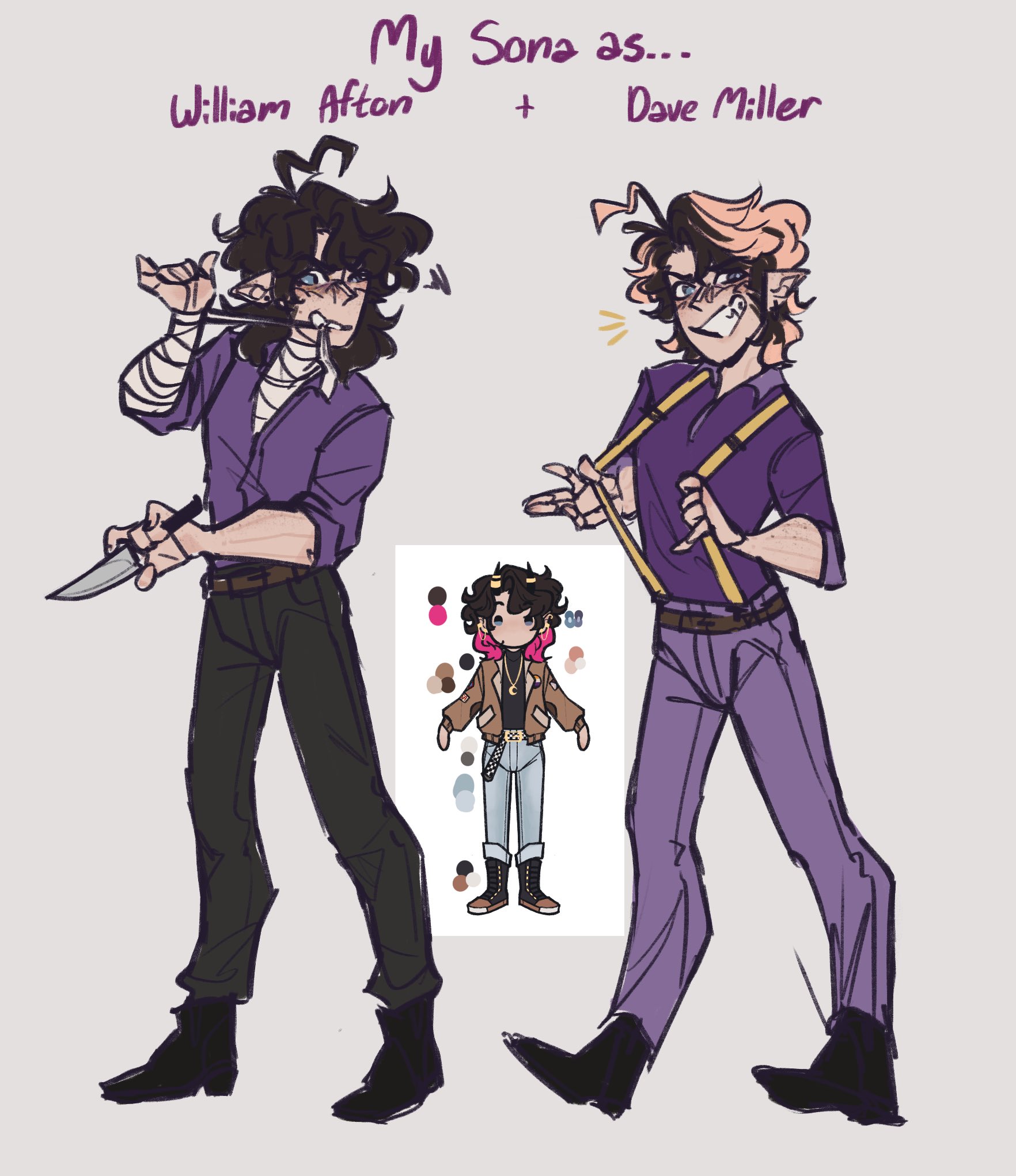 Obsession [Yan!William afton/Dave miller x NB!reader], Blueycapsules