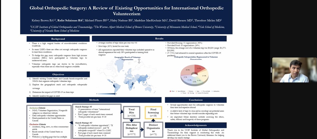 gsurgstudents's tweet photo. Rafat Solaiman from on international orthopedics volunteerism and opportunities within that sphere
#GSSAVSOMSYM22
#GSSASymposium https://t.co/LvXeTYqG0P