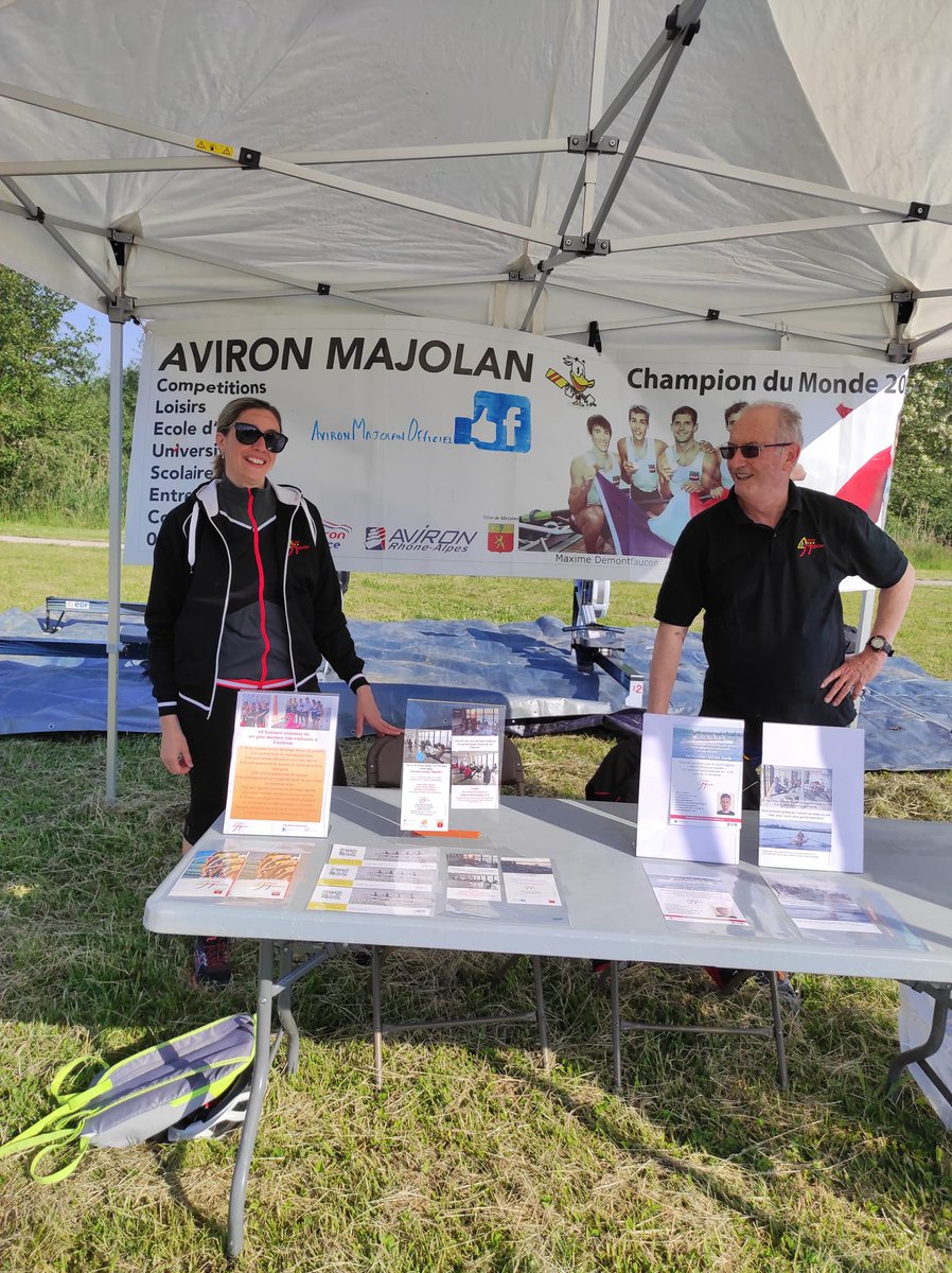 L' <a href="/avironmajolan/">Aviron Majolan</a> en place pour #meyzieuaducoeur 💪 Présentation des sections #avifit, #avironsante #sportsurordonnance et des autres activités du club 🤩 Nous vous attendons <a href="/VilledeMeyzieu/">Ville de Meyzieu</a>  <a href="/fedecardio/">Fédé de cardiologie</a>