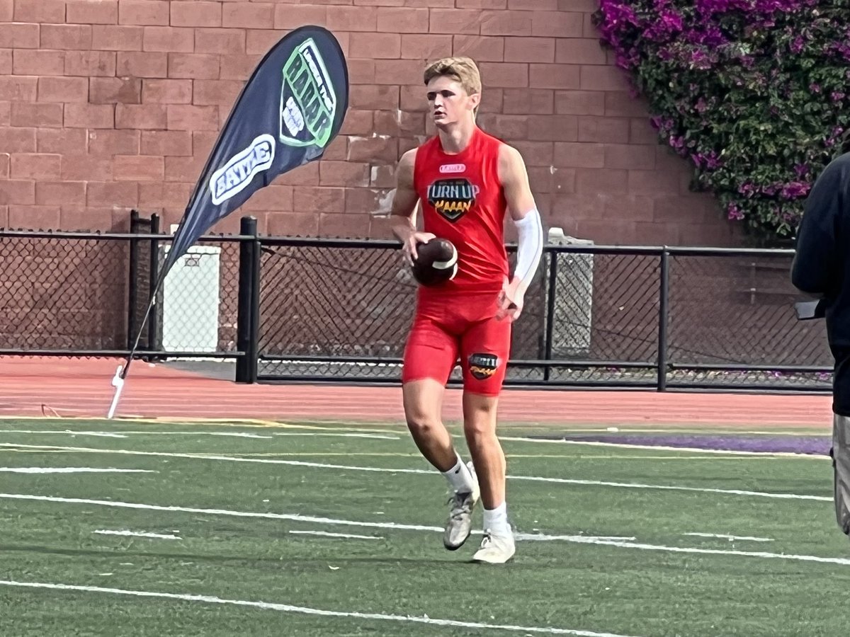 latsondheimer's tweet photo. Brady Smigiel, incoming QB at Newbury Park, looks the part of impact player. Don’t try to poach. His father is head coach. Sorry private schools. https://t.co/BjO34XHOWn
