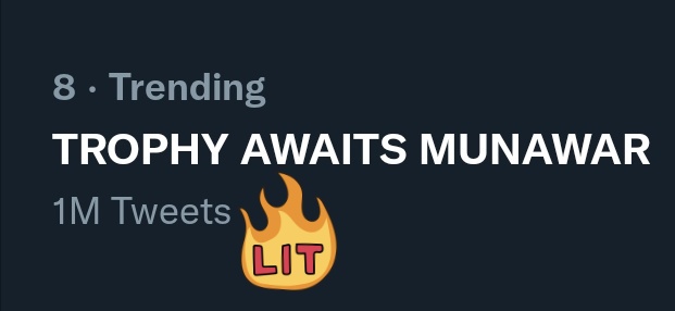 ModassirHasan11's tweet photo. And it's 1M guys! This man deserves all the love he's getting. Janta ki duaein are prarthna sab Munawar ke saath hei! I'm so happy and proud of him.. Ab bas Munawar ko trophy uthani hei. ♡

TROPHY AWAITS MUNAWAR https://t.co/VefhgWQLyS