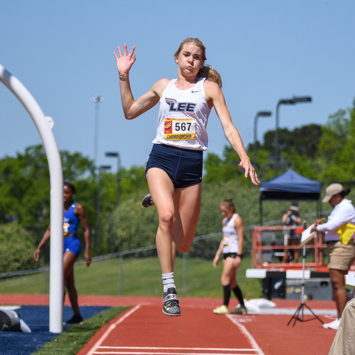 GulfSouth's tweet photo. NEW RECORD!!

@LeeUFlames Carissa Hall soared 6.18m for a GSC Championship record! 🏅 https://t.co/9h0CQdTW6Z