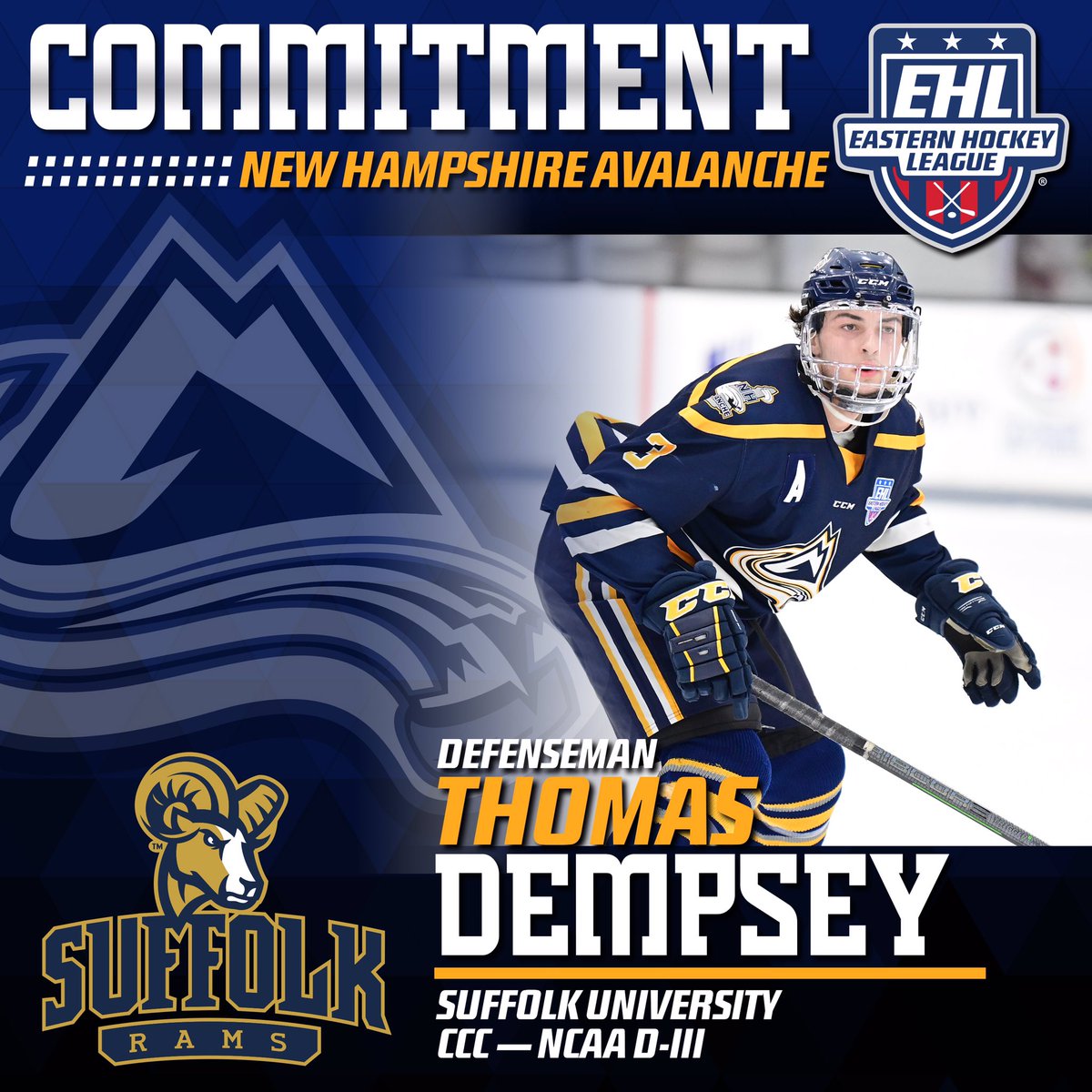 Dempsey Commits to Suffolk University

Avalanche All-Star Defenseman Set to Join Rams this Fall

🔗- bit.ly/37svXOk

#EShow | #PathToCollege