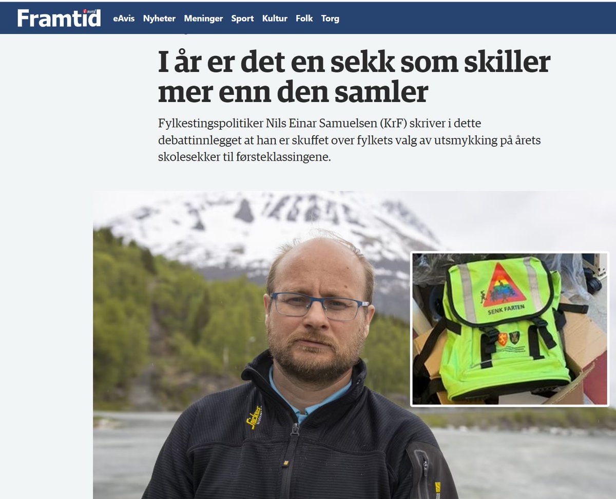 Pride-effekter fortsetter å splitte - nå kommer det på skolesekken til 3000 seksåringer i Troms og Finnmark.
Bra av min favorittgruppeleder i fylkestinget for KrF, Nils Einar Samuelsen å sette ord på hvorfor dette politiske symbolet, regnbuen med 6 farger er splittende.
1 av 2