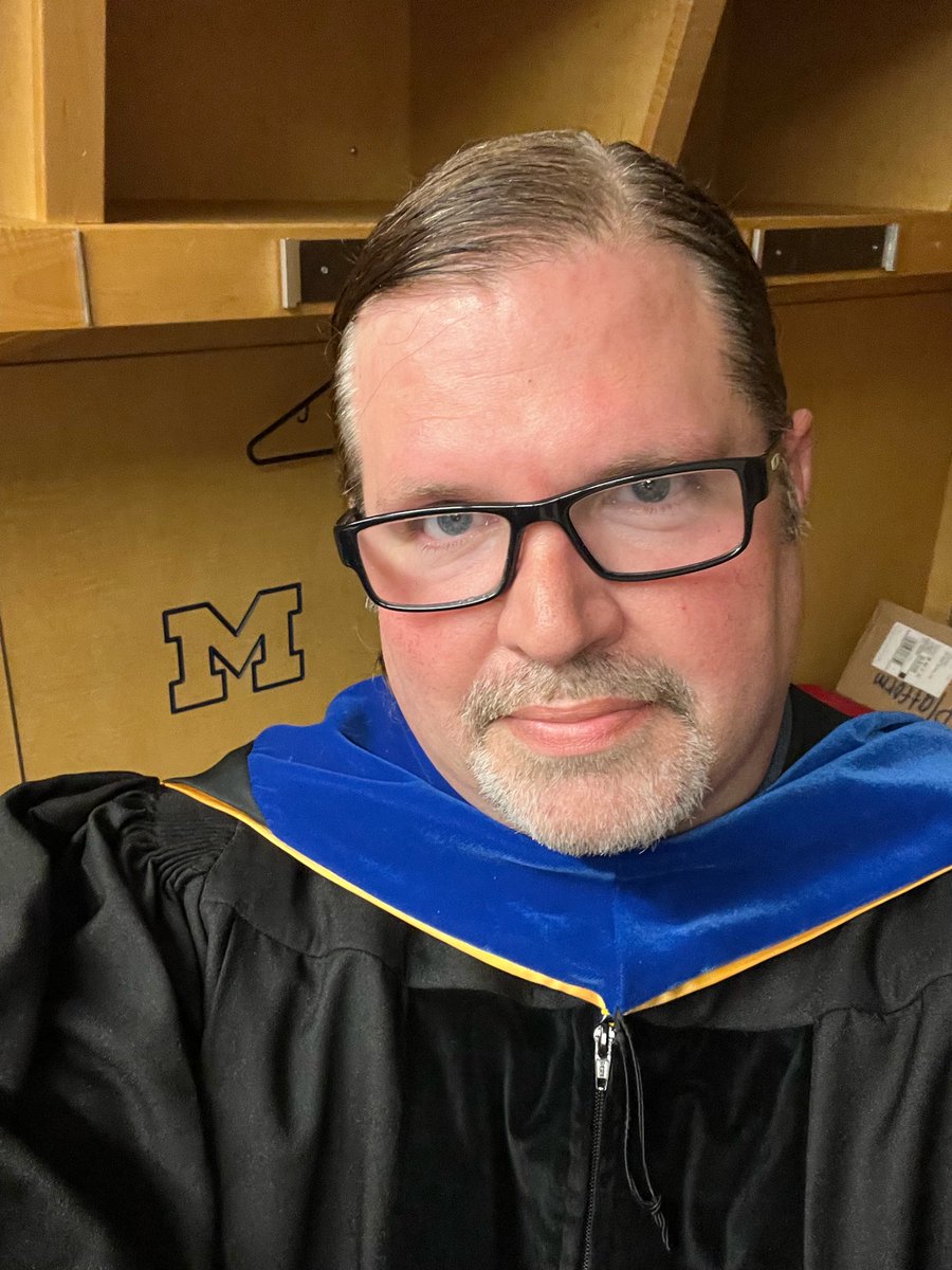 SteveFriess's tweet photo. Congrats to @SmithFriess as he walks for his 2020 graduate degree today in the #MGoGrad “comeback commencement” https://t.co/n7LxMsekoZ