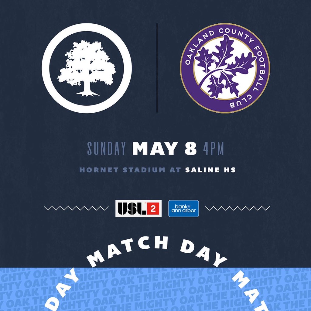 Men’s home opener is tomorrow at 4PM! 

🏆 <a href="/bankofannarbor/">bank of ann arbor</a> Community Award <a href="/blake_corum/">#2⃣BeSavage</a> 
📚Story time w/women’s team at 3:30PM 
🚨 Kids 12 and under free / Adult tickets $10 in advance $13 at gate 
🎟 app.gopassage.com/events/afc-ann…
📍 Saline HS - Hornet Stadium 
🍗 <a href="/khaliphkatering/">Khaliphas Katering</a>