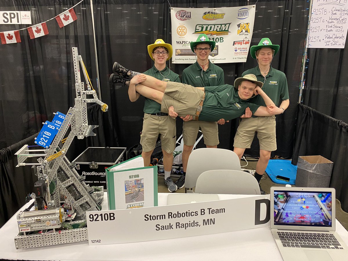 Storm_Robotics's tweet image. 9210B finished our qualification rounds #StormStrong. Currently taking alliance selection applications.
