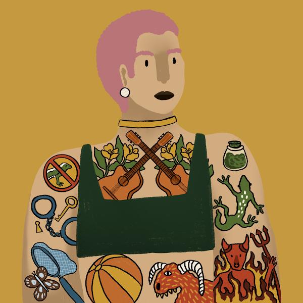 web3chloe's tweet photo. @RaritySniperNFT Hands down @badtattoosnft. I think this project is hugely underrated. The artwork is amazing and I'm so excited to see the town grow 🤩 https://t.co/NyGkMo32Ot
